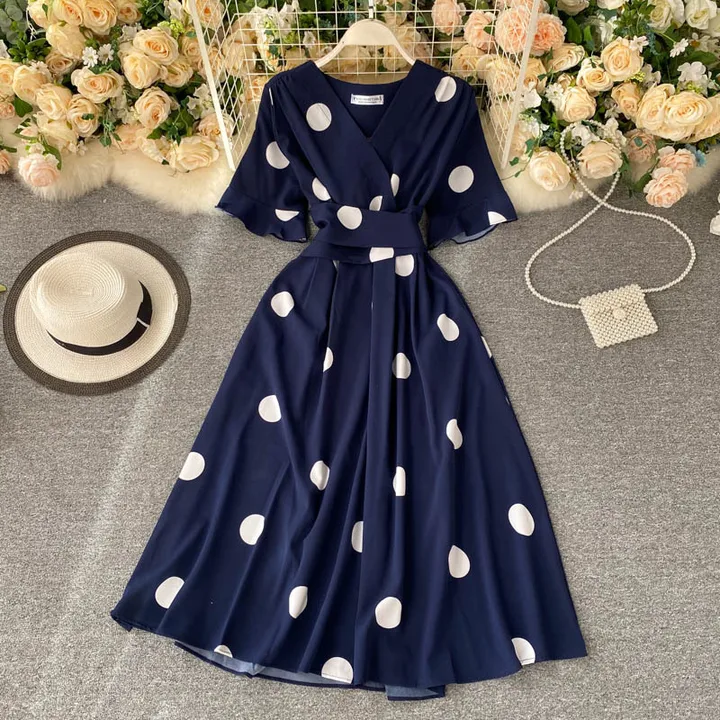 Polkadot Maxi Dress