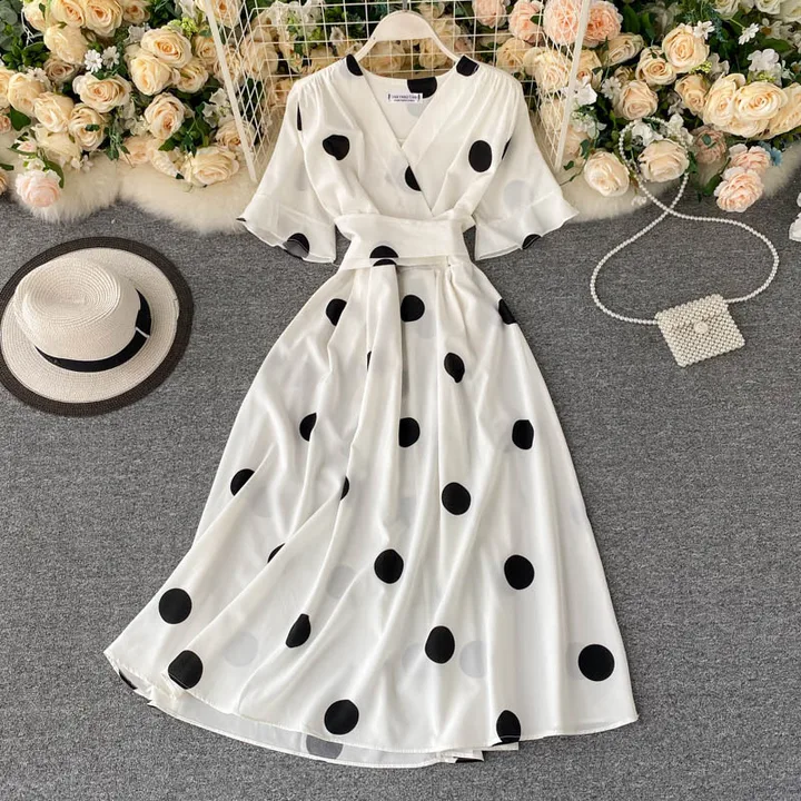 Polkadot Maxi Dress